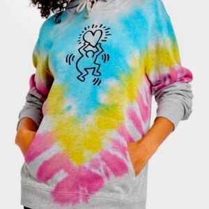 NWT Keith Haring x Target Women’s Tie Dye Love Hoodie Size Small or XS
